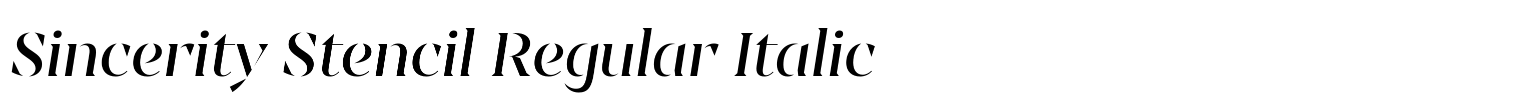 Sincerity Stencil Regular Italic